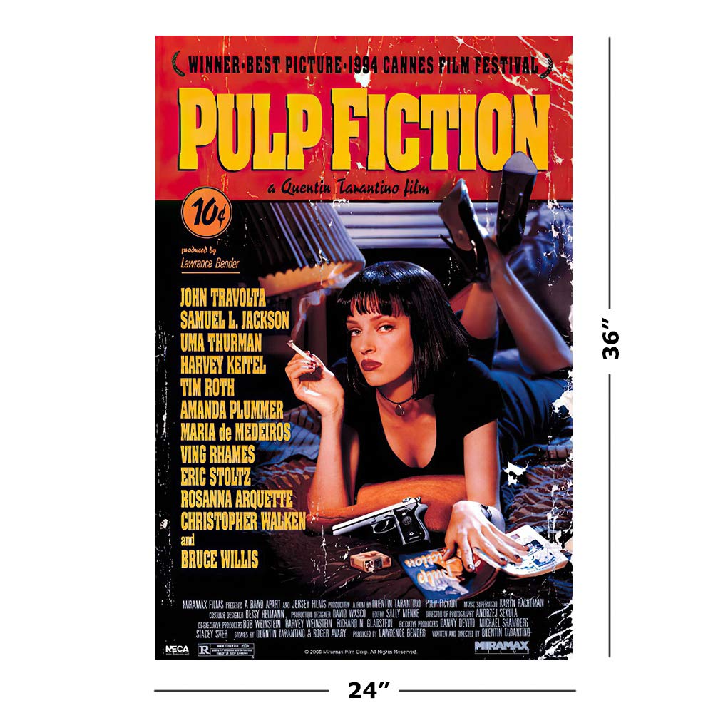ポスター 90s VINTAGE PULP FICTION ORIGINAL POSTER Amazon.com: Pulp Fiction - Movie Poster (Regular Style - Uma